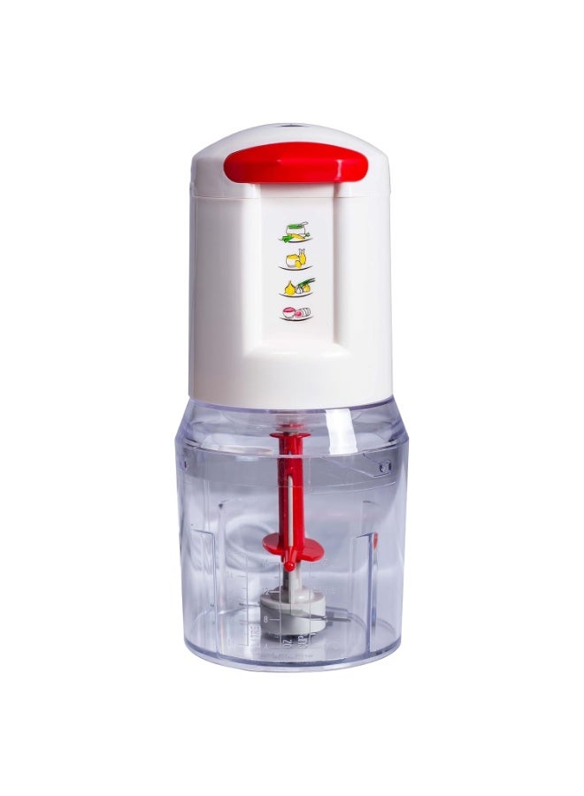 توسكانا يو مفرمة طعام كهربائية متعددة الاستخدامات 400 واط بشفرات حادة من الستانلس ستيل، فرامة خضار بوعاء شفاف بسعة 0.5 لتر و شفرات قابلة للإزالة مثالية لفرم الثوم و البصل و اللحم - Image 2